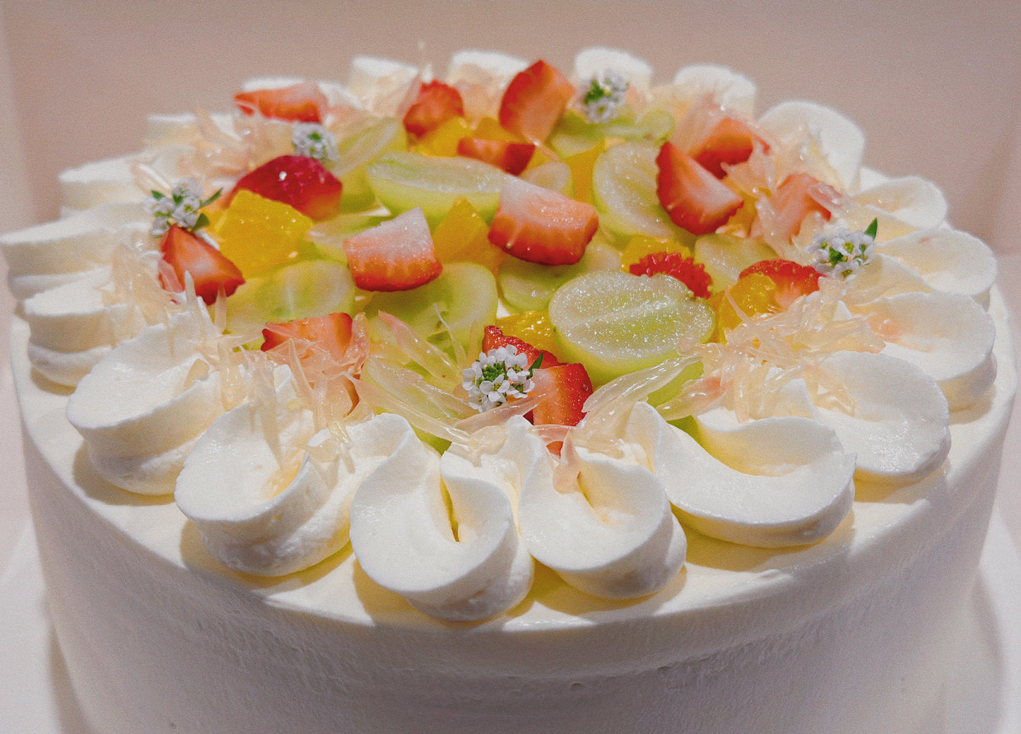Seasonal Fresh Fruit Chiffon Cake