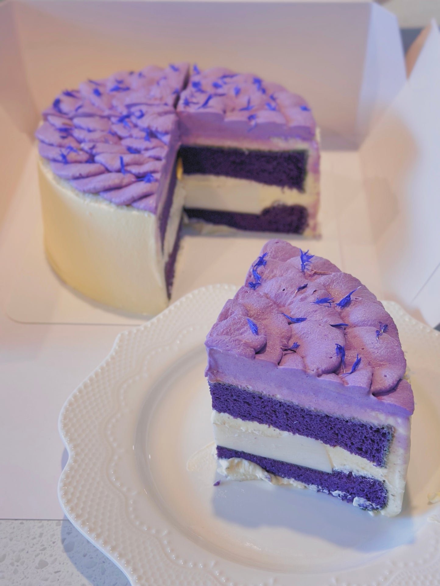 Taro Coconut Chiffon Cake