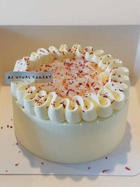 Rose & Lychee Cream Chiffon Cake