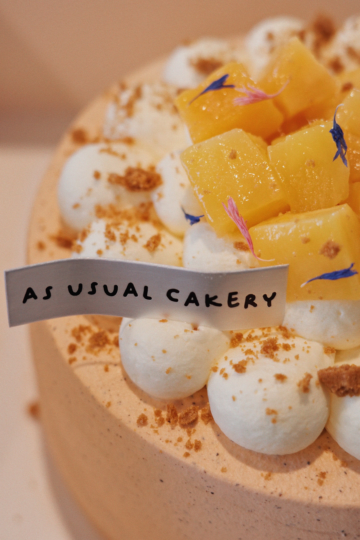 Thai Tea & Mango Chiffon Cake