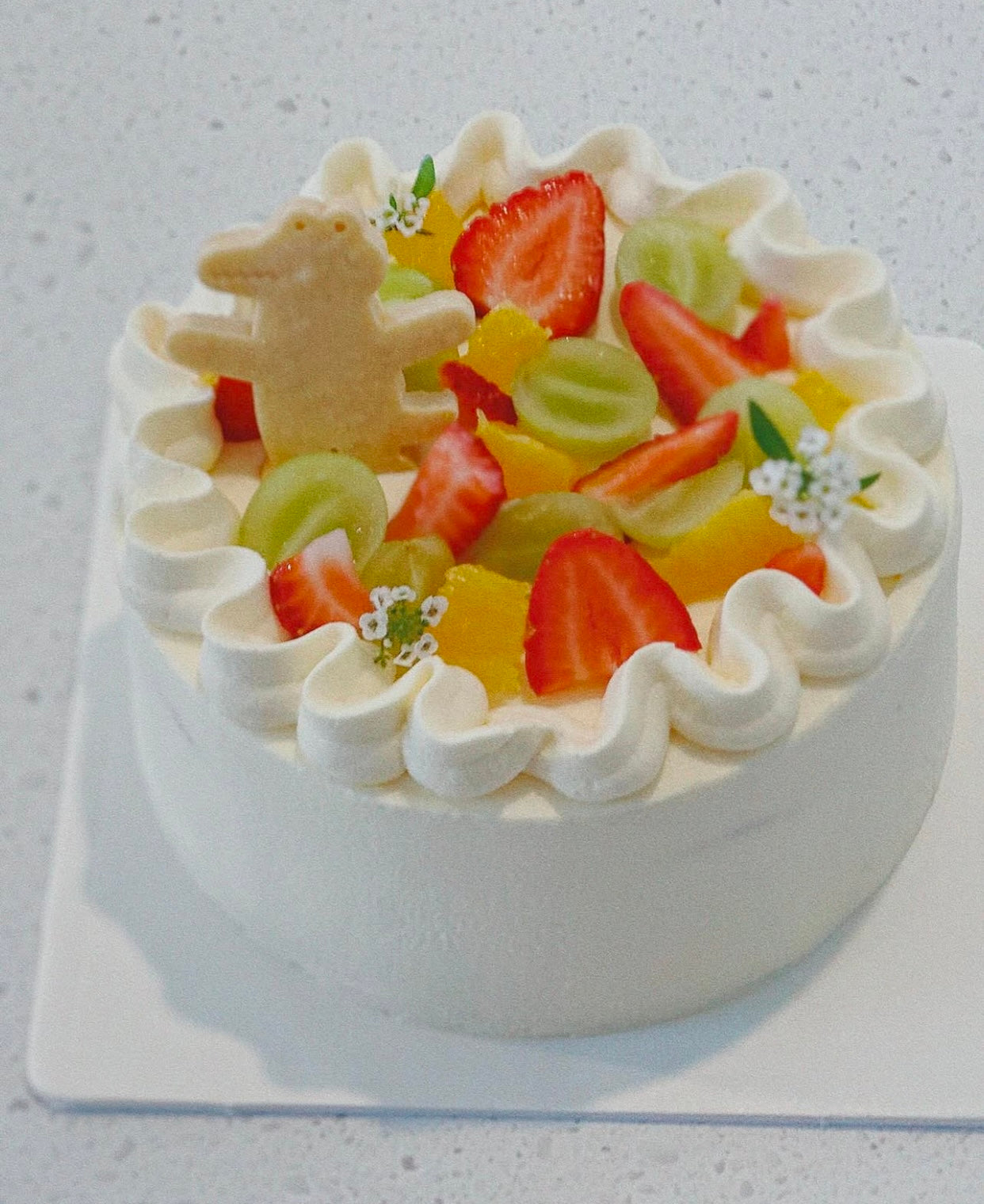 Seasonal Fresh Fruit Chiffon Cake