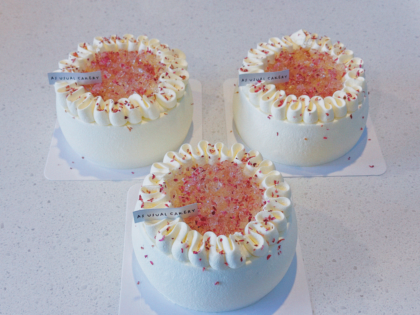 Valentine's Lychee Rose Chiffon Cake