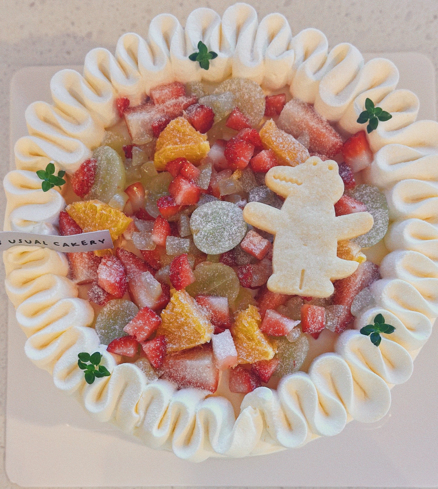 Seasonal Fresh Fruit Chiffon Cake