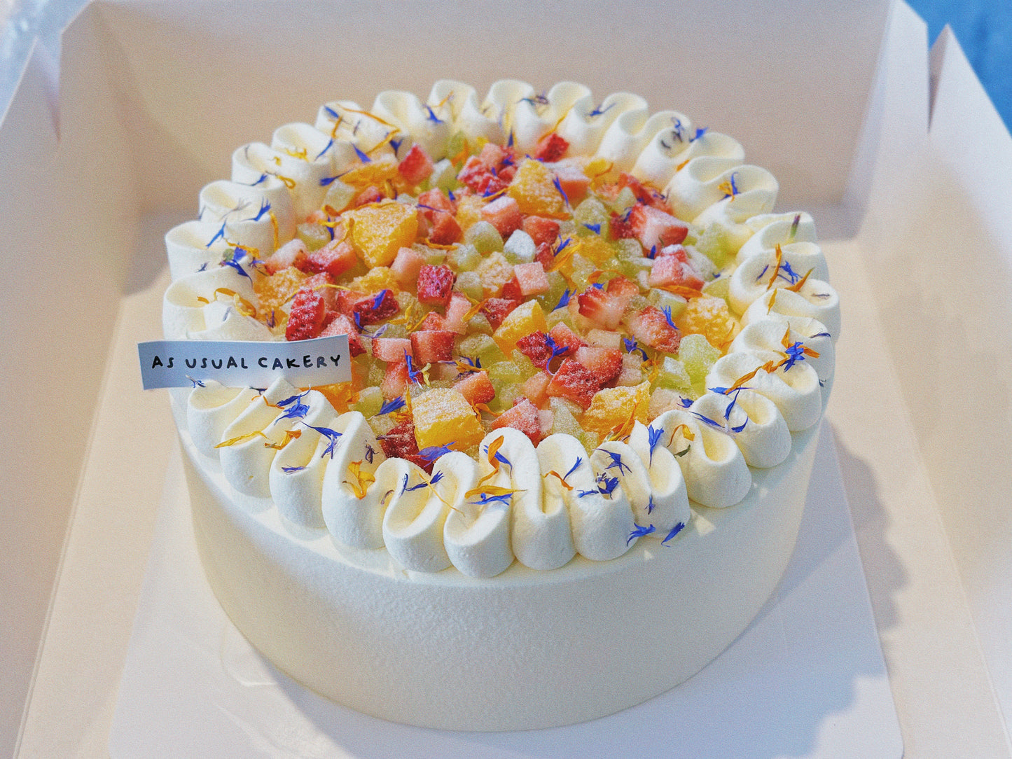 Seasonal Fresh Fruit Chiffon Cake