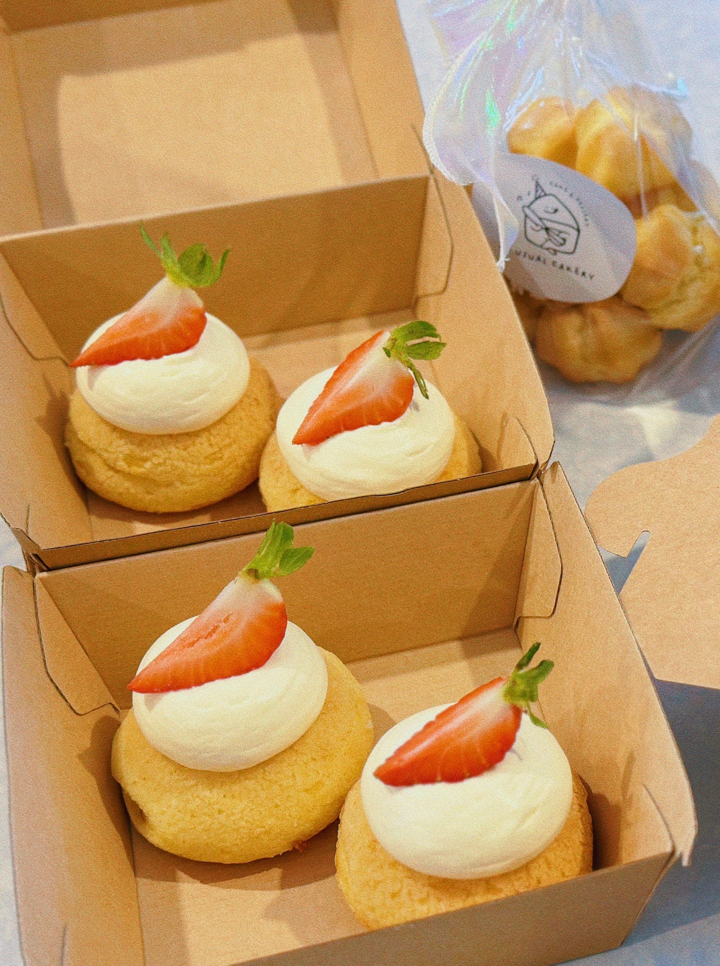 Cream Choux Puffs (Choux au Craquelin)