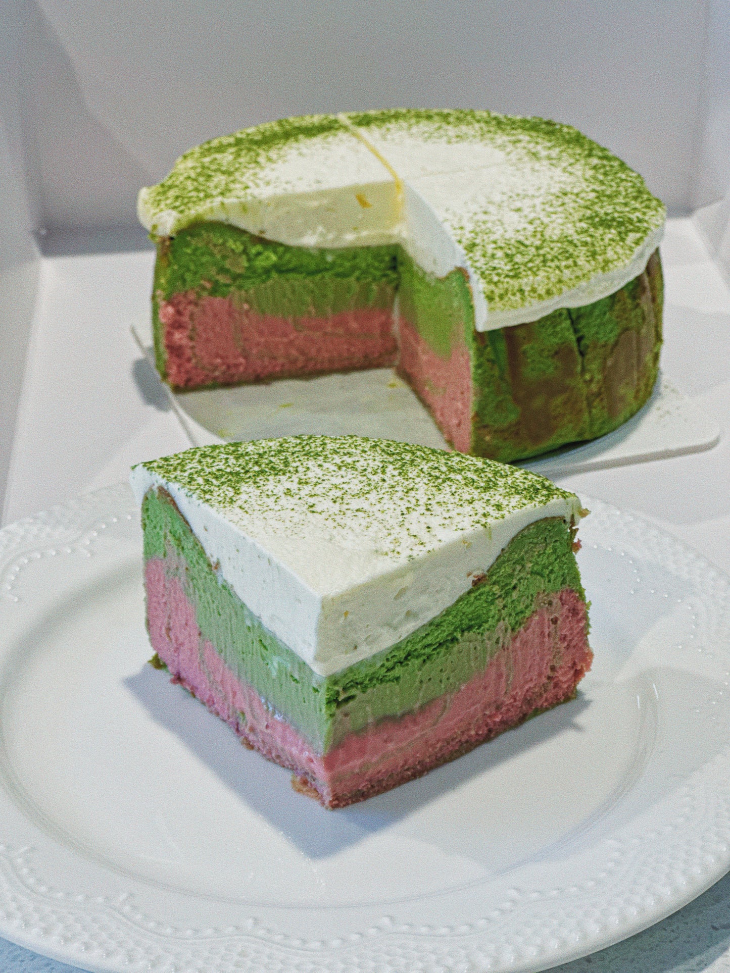 Artisan Matcha & Mixed Berry Basque Cheesecake