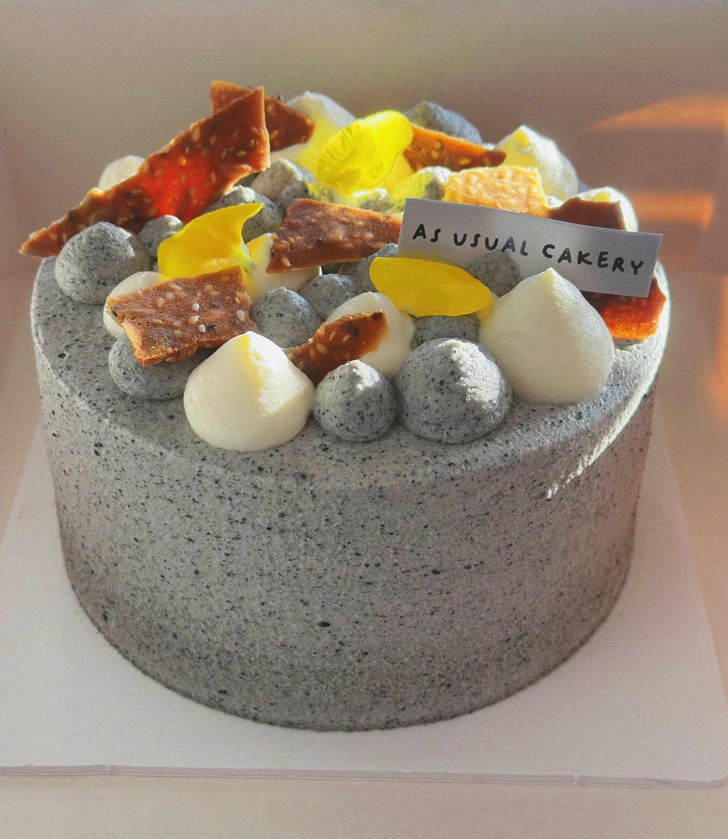 Healthy Black Tahini Chiffon Cake (Organic Black Sesame)