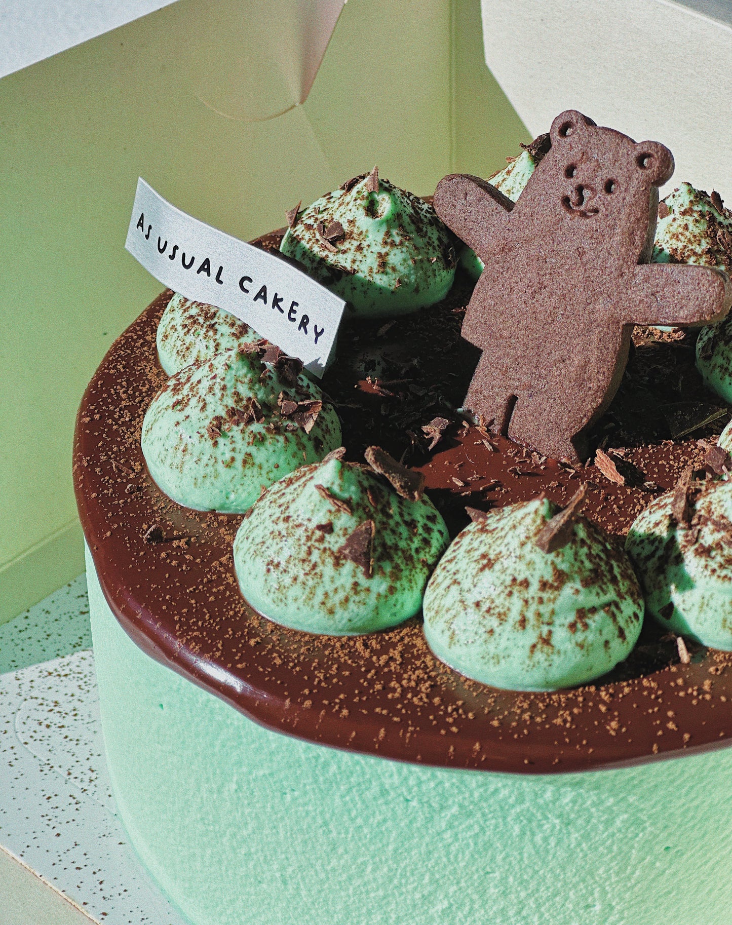 Chocolate Mint Chiffon Cream Cake