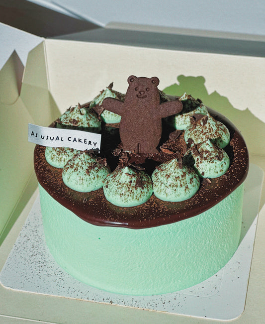 Chocolate Mint Chiffon Cream Cake