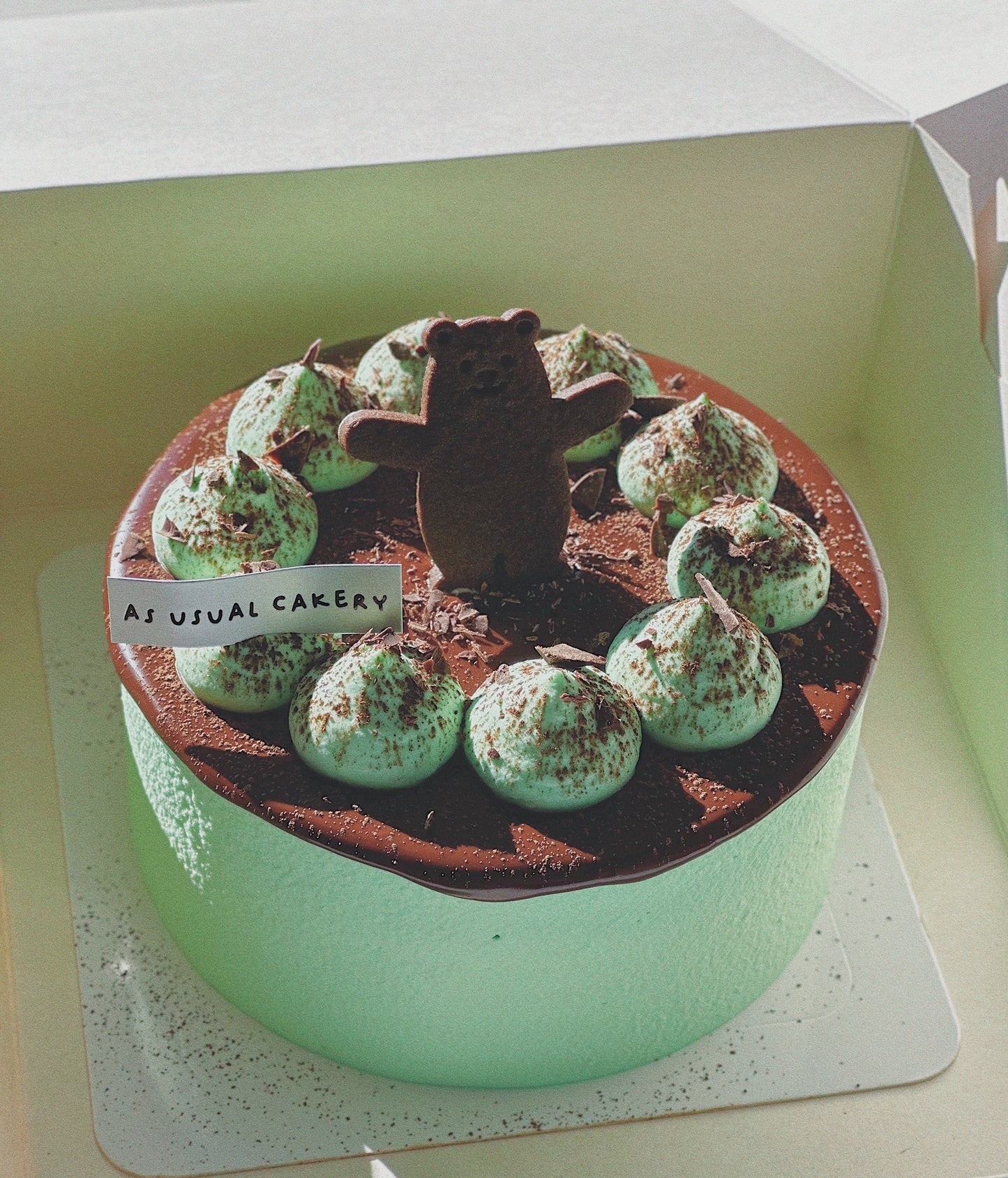 Chocolate Mint Chiffon Cream Cake