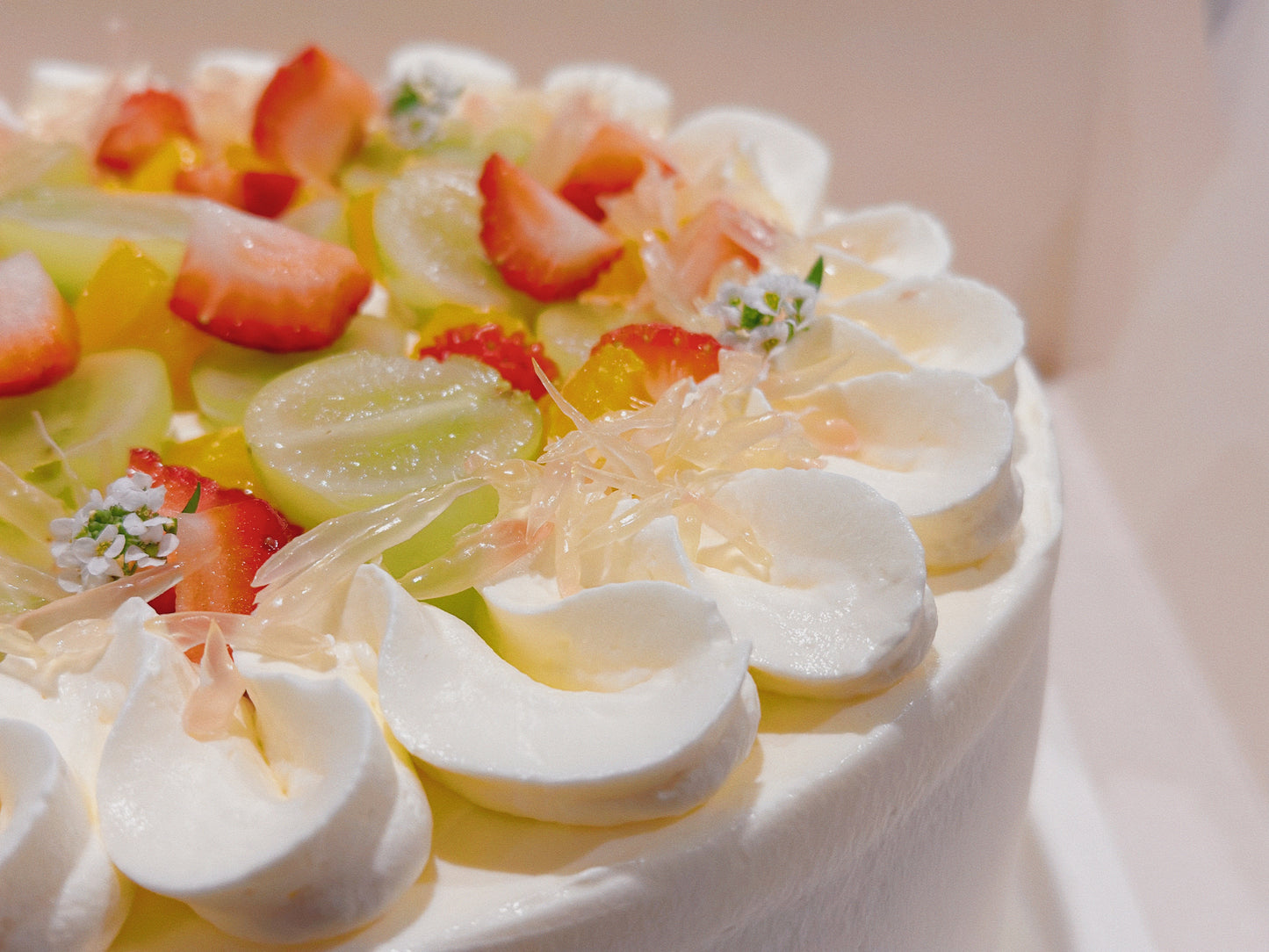 Seasonal Fresh Fruit Chiffon Cake
