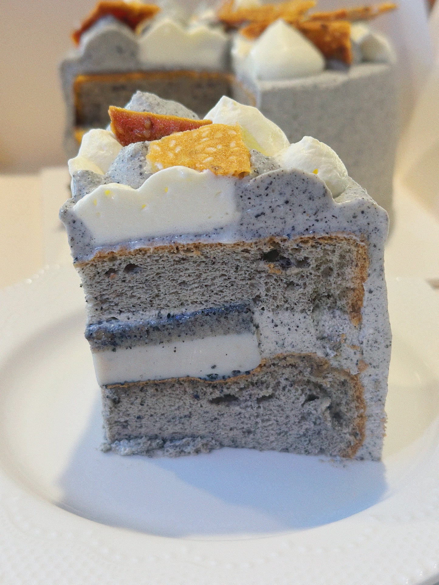 Healthy Black Tahini Chiffon Cake (Organic Black Sesame)