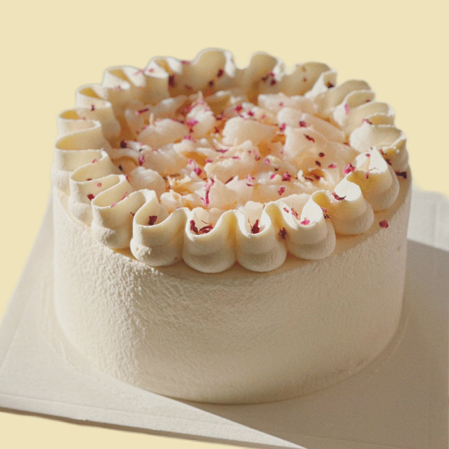 Rose & Lychee Cream Chiffon Cake