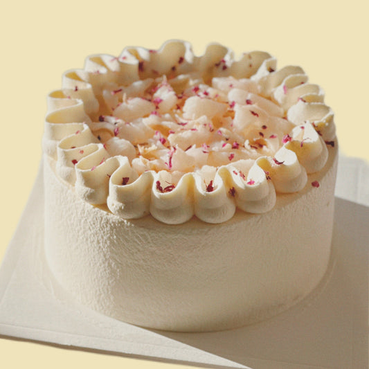 Rose & Lychee Cream Chiffon Cake