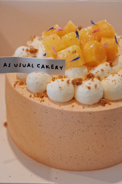 Thai Tea & Mango Chiffon Cake