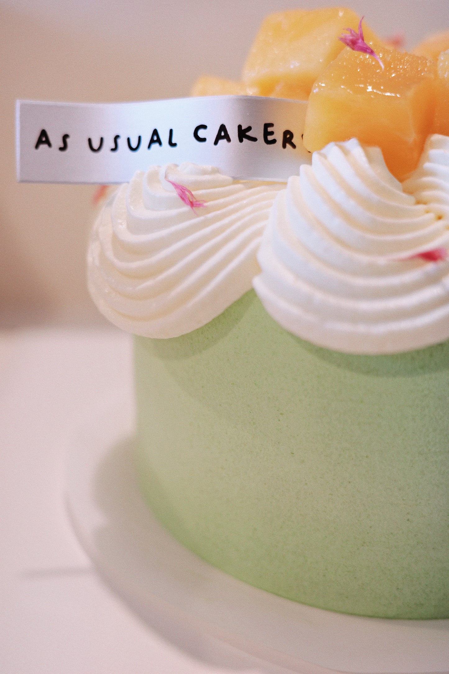 Pandan Mango Chiffon Cake