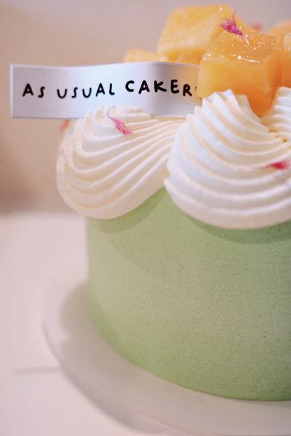 Pandan Mango Chiffon Cake