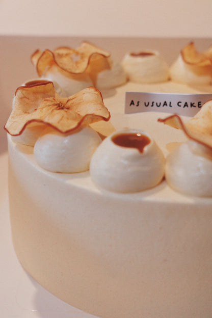 Apple-solutely Wintery (Toffee Caramel Apple Chiffon Cake)