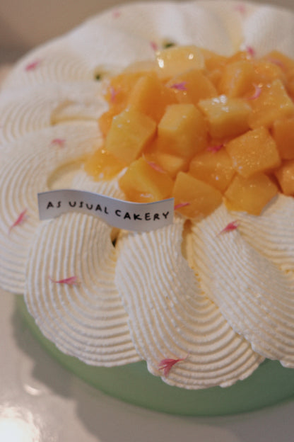 Pandan Mango Chiffon Cake