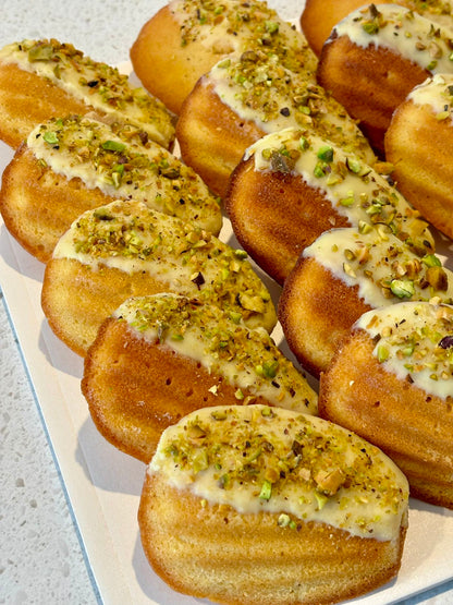 White Chocolate & Pistachio Madelaines