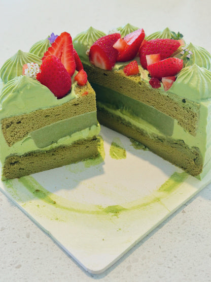 White Chocolate Matcha Chiffon Cake (Celebration discount)