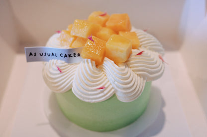 Pandan Mango Chiffon Cake