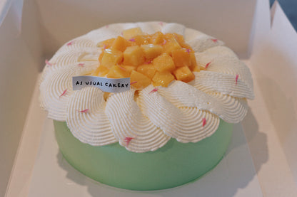 Pandan Mango Chiffon Cake