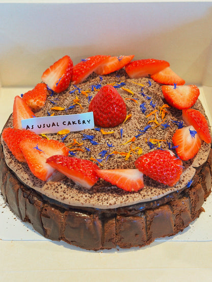 Luxurious Dark Chocolate Basque Cheesecake (Celebration discount)