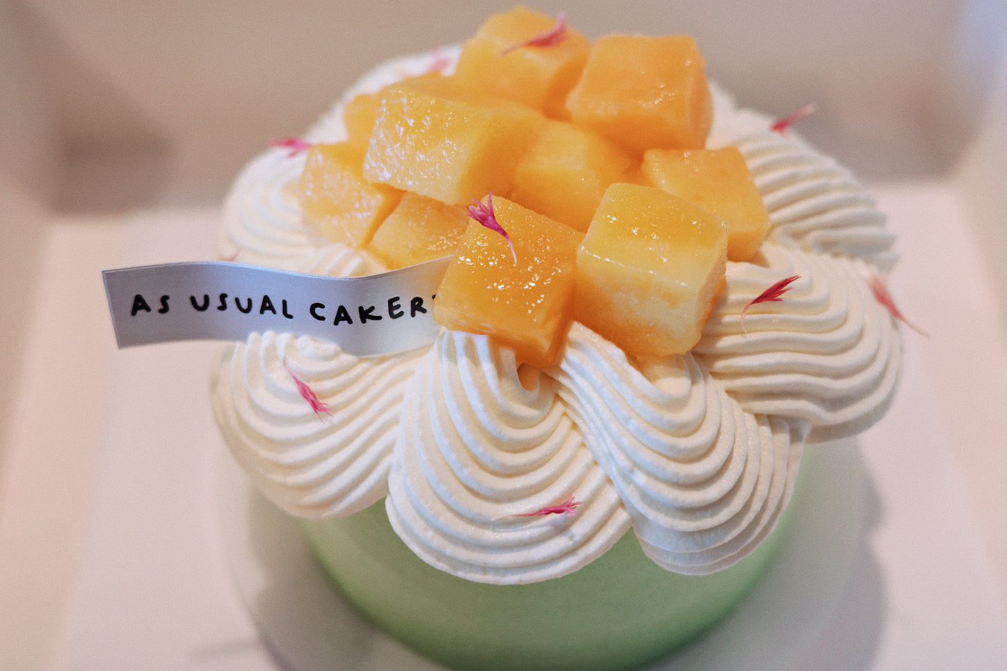 Pandan Mango Chiffon Cake