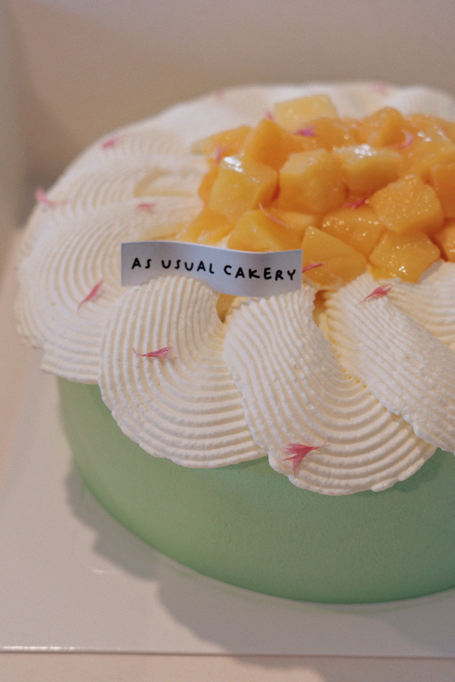 Pandan Mango Chiffon Cake