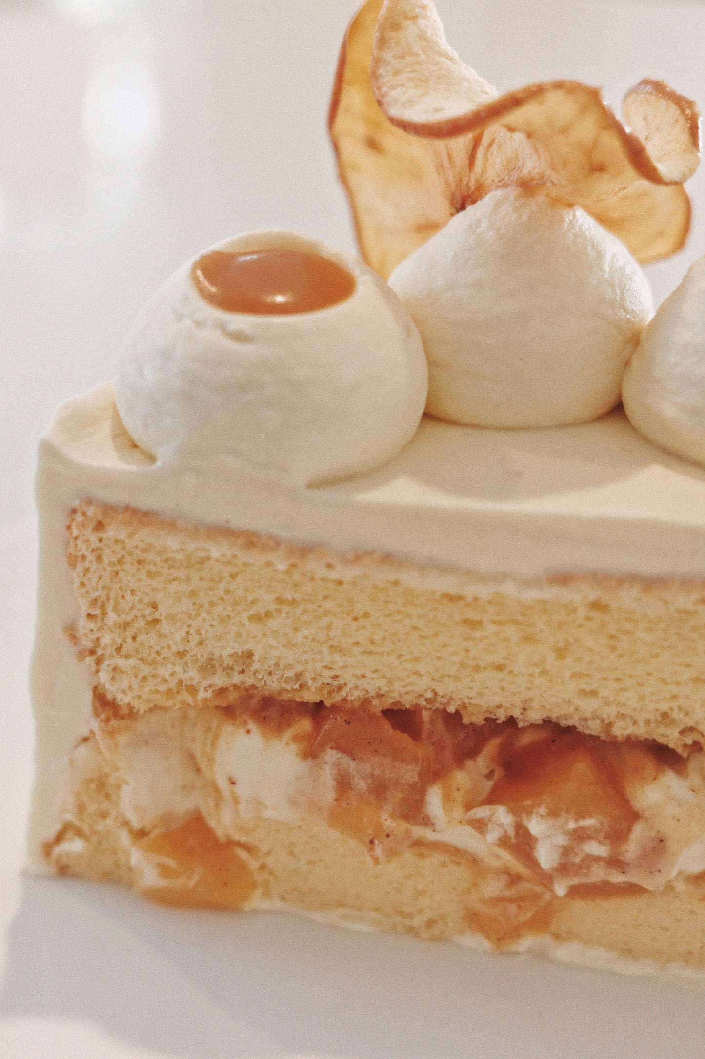 Apple-solutely Wintery (Toffee Caramel Apple Chiffon Cake)