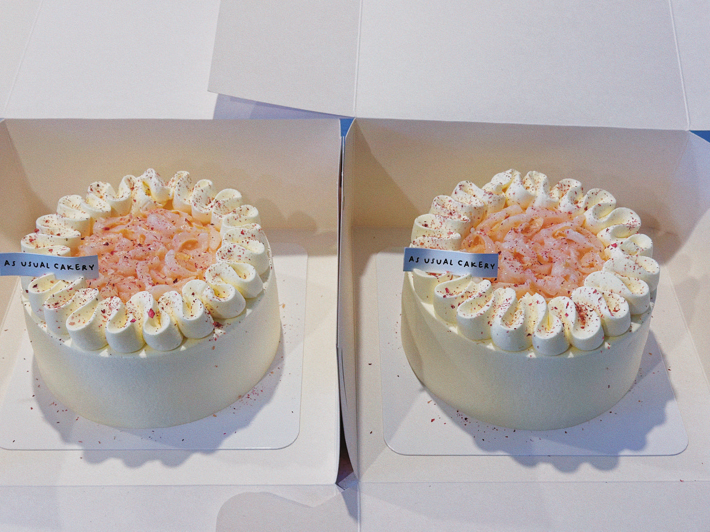 Rose & Lychee Cream Chiffon Cake