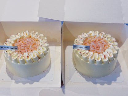 Rose & Lychee Cream Chiffon Cake