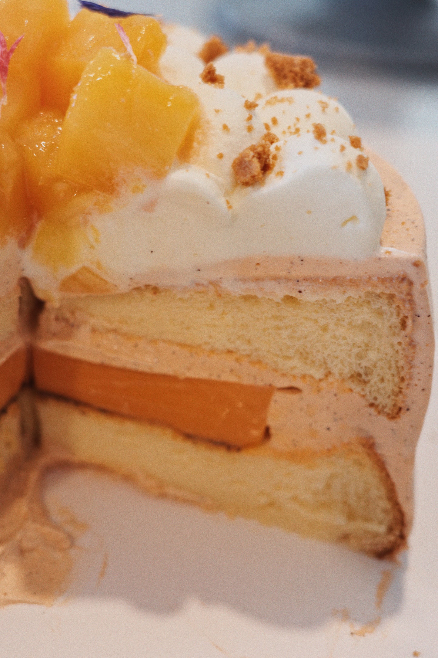 Thai Tea & Mango Chiffon Cake
