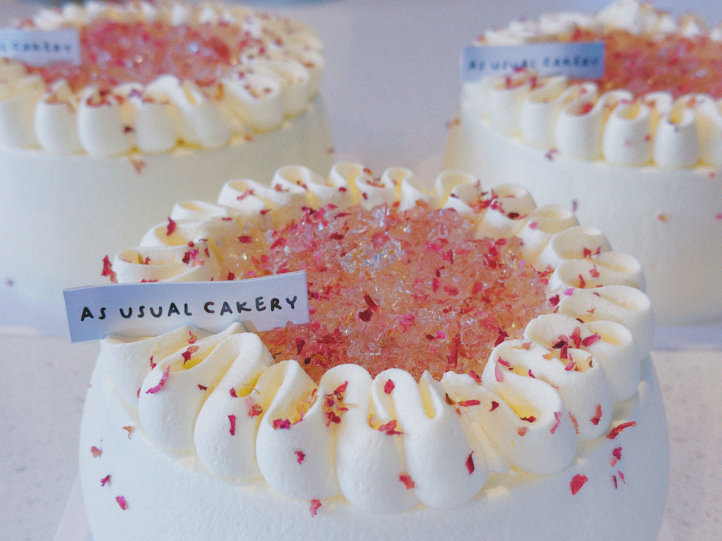 Valentine's Lychee Rose Chiffon Cake