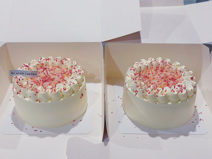 Rose & Lychee Cream Chiffon Cake