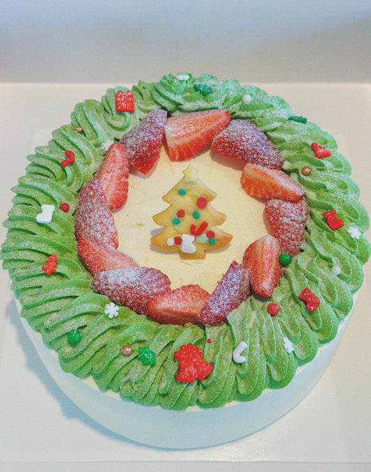 Christmas Strawberry Chiffon Cake