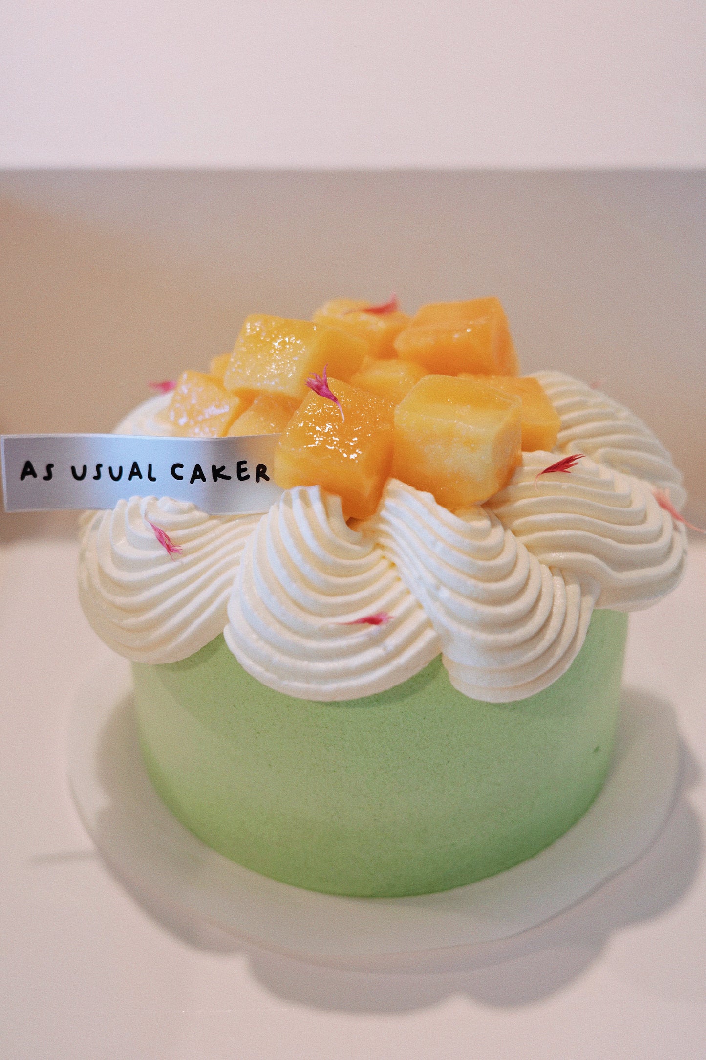 Pandan Mango Chiffon Cake