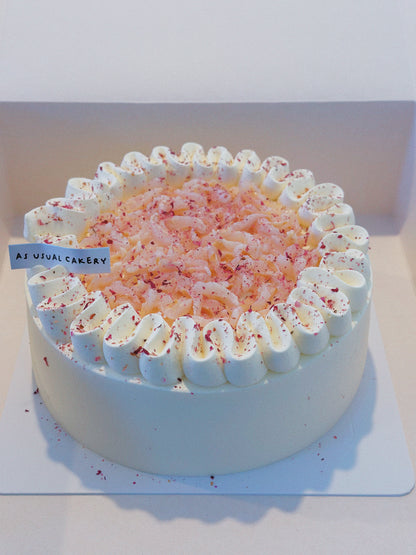Rose & Lychee Cream Chiffon Cake
