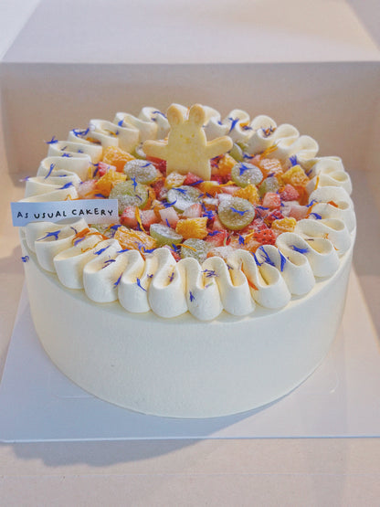 Seasonal Fresh Fruit Chiffon Cake (Celebration discount)
