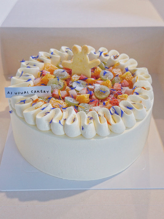 Seasonal Fresh Fruit Chiffon Cake