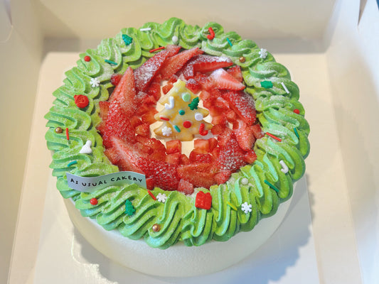 Christmas Strawberry Chiffon Cake