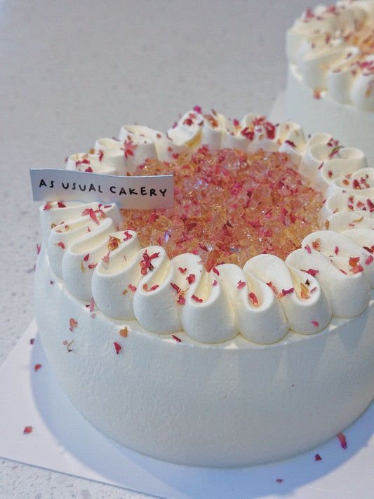 Valentine's Lychee Rose Chiffon Cake
