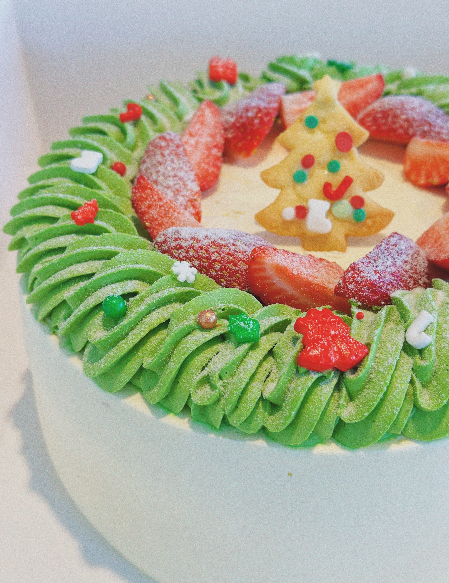 Christmas Strawberry Chiffon Cake