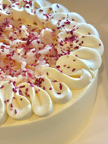 Rose & Lychee Cream Chiffon Cake (Celebration discount)