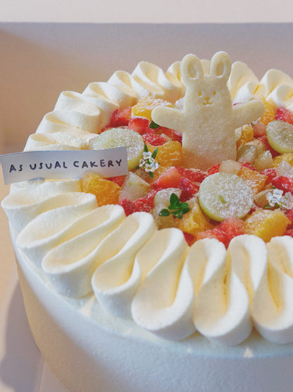 Seasonal Fresh Fruit Chiffon Cake (Celebration discount)