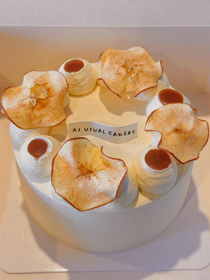 Apple-solutely Wintery (Toffee Caramel Apple Chiffon Cake)