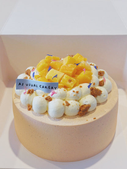 Thai Tea & Mango Chiffon Cake