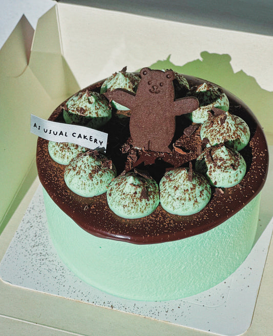 Chocolate Mint Chiffon Cream Cake