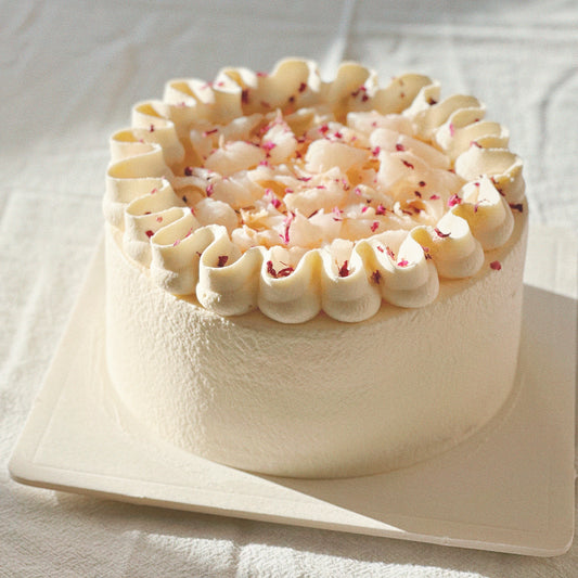 Rose & Lychee Cream Chiffon Cake